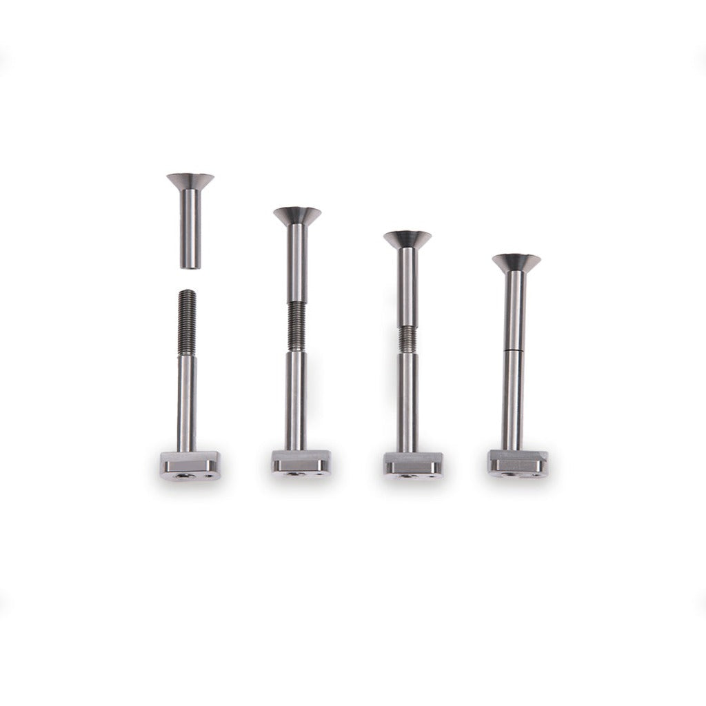 Foil Drive Titanium Mast Plate Split Bolt M7 Silver, stud and cap