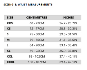 Ozone Water Connect Harness Size Chart